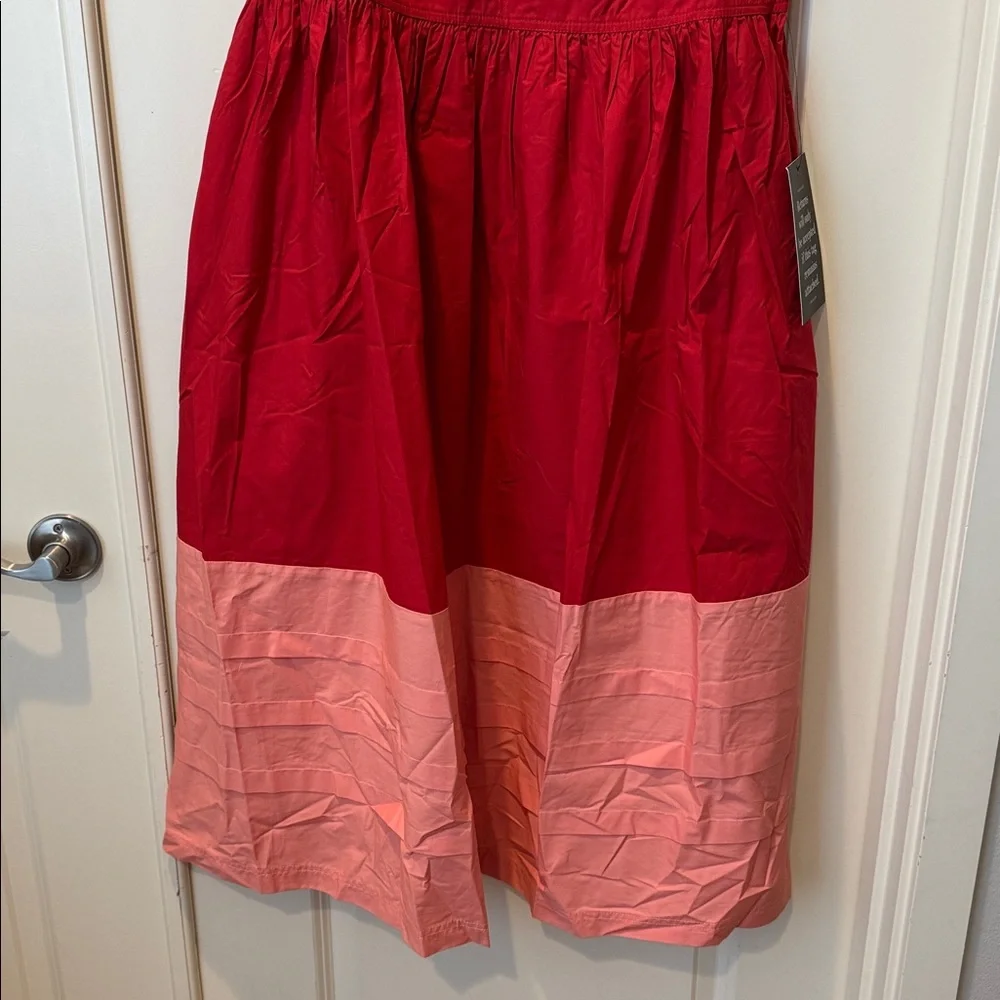 Tuckernuck Poppy and Coral Colorblock Cotton Elsie Dress in Large - Picture 11 of 14